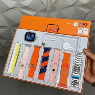 Smartwatch with 5 Straps Multicolor Silicone Design