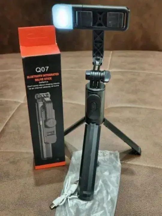 Q07 Bluetooth Selfie Stick 3 in 1 with LED Light | Vloging | Gadgets 2 Q07 Bluetooth Selfie Stick 3 in 1 with LED Light