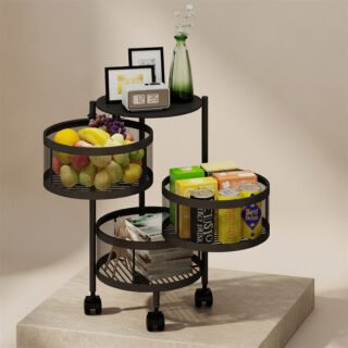 3 Tier Rolling Fruit Basket with Wheels Pakistan
