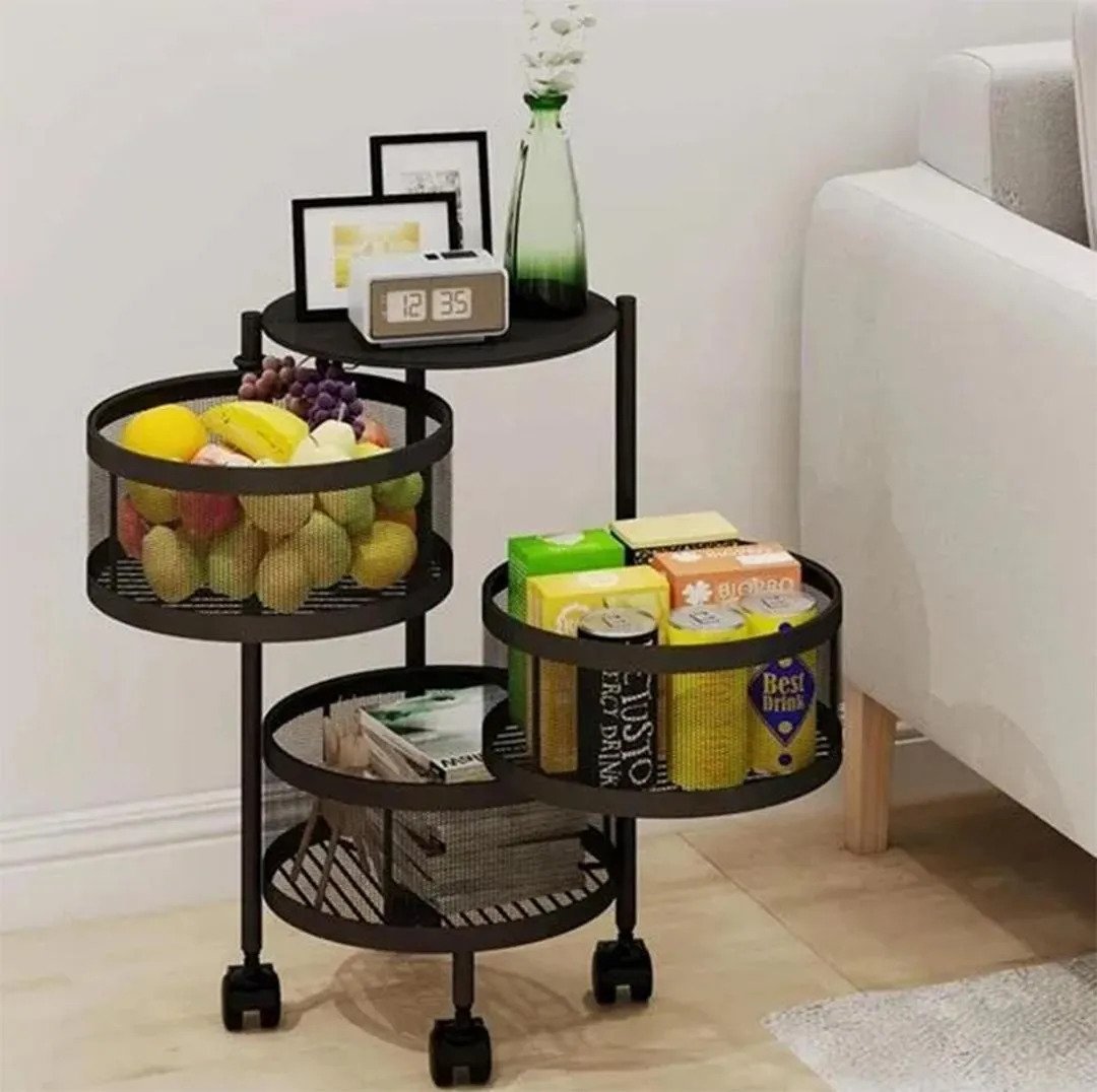 3 Tier Rolling Fruit Basket with Wheels for Kitchen 4 3 Tier Rolling Fruit Basket with Wheels Pakistan